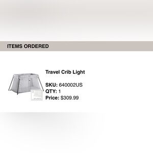 Babybjorn travel crib light